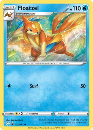 Floatzel 023/072 - Shining Fates Reverse Holofoil