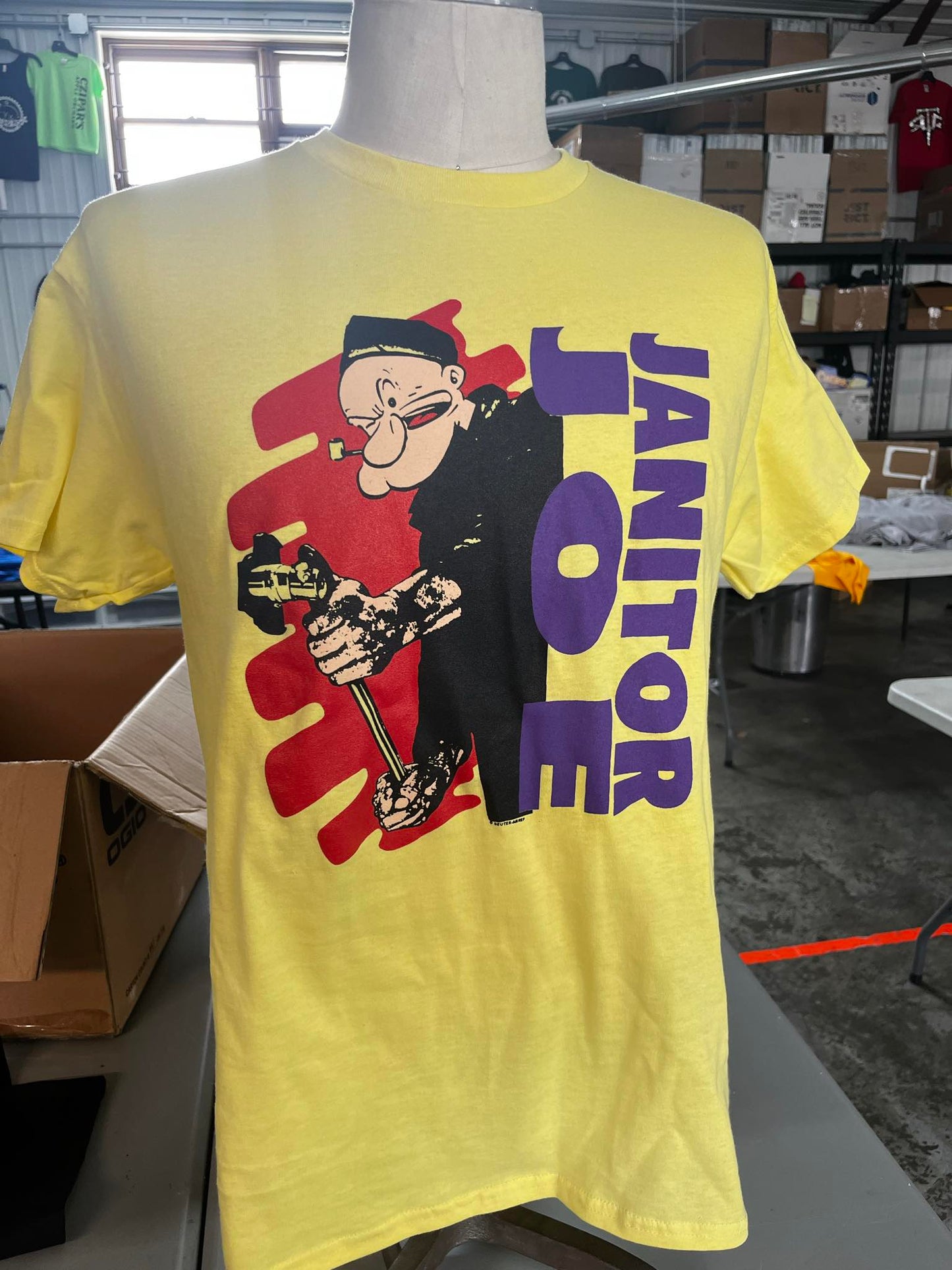 Janitor Joe "Popeye" T-Shirt W/ Amphetamine Reptile Noise back logo