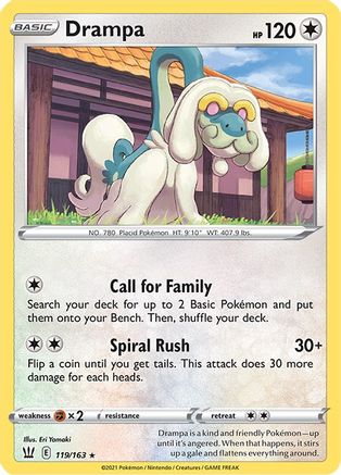 Drampa 119/163 - SWSH05 Battle Styles Reverse Holofoil