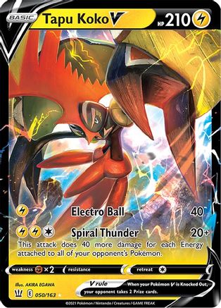 Tapu Koko V 050/163 - SWSH05 Battle Styles Holofoil