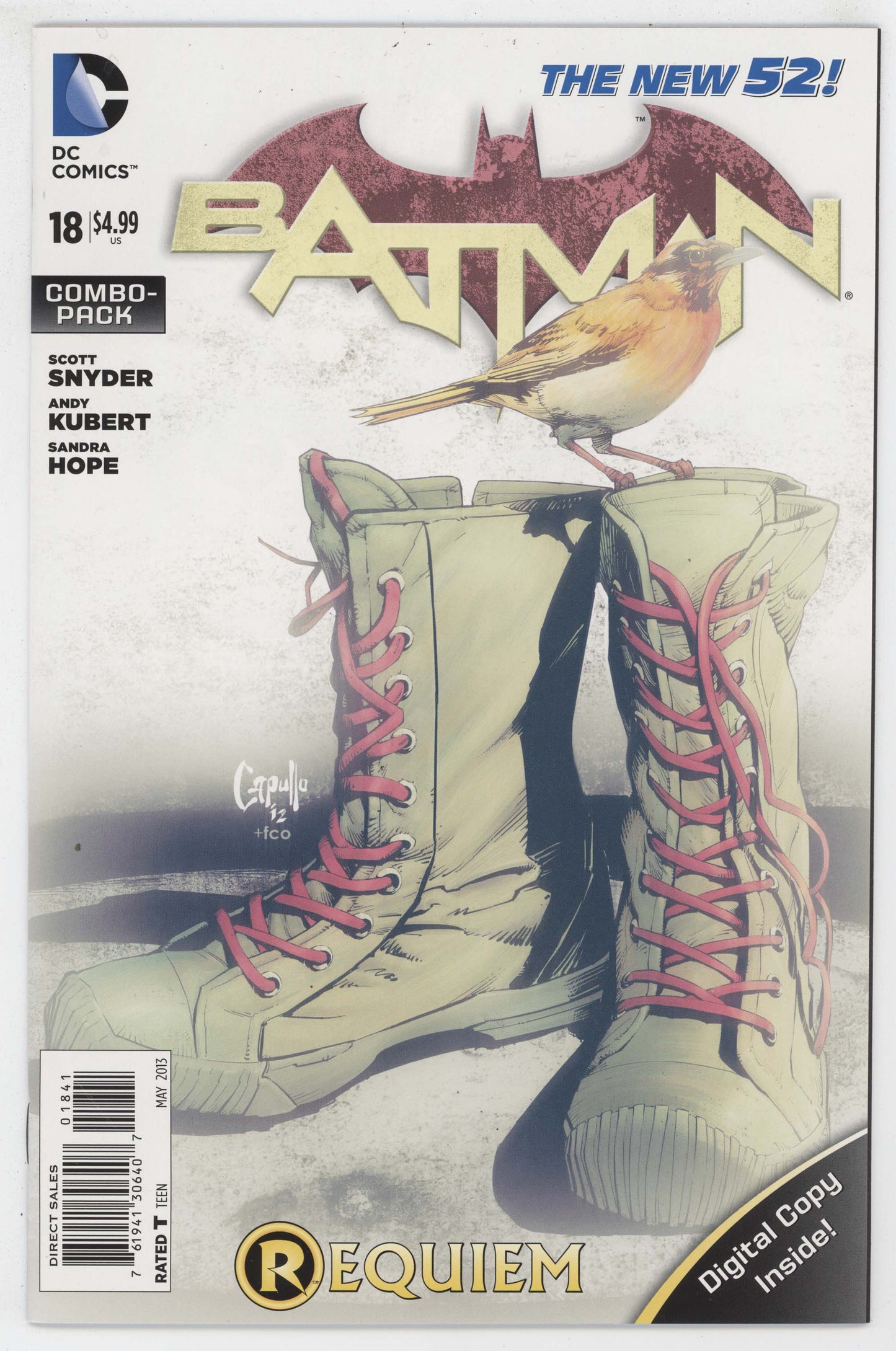 Batman 18 DC 2013 VF New 52 Scott Snyder Greg Capullo Harper Row Combo Pack