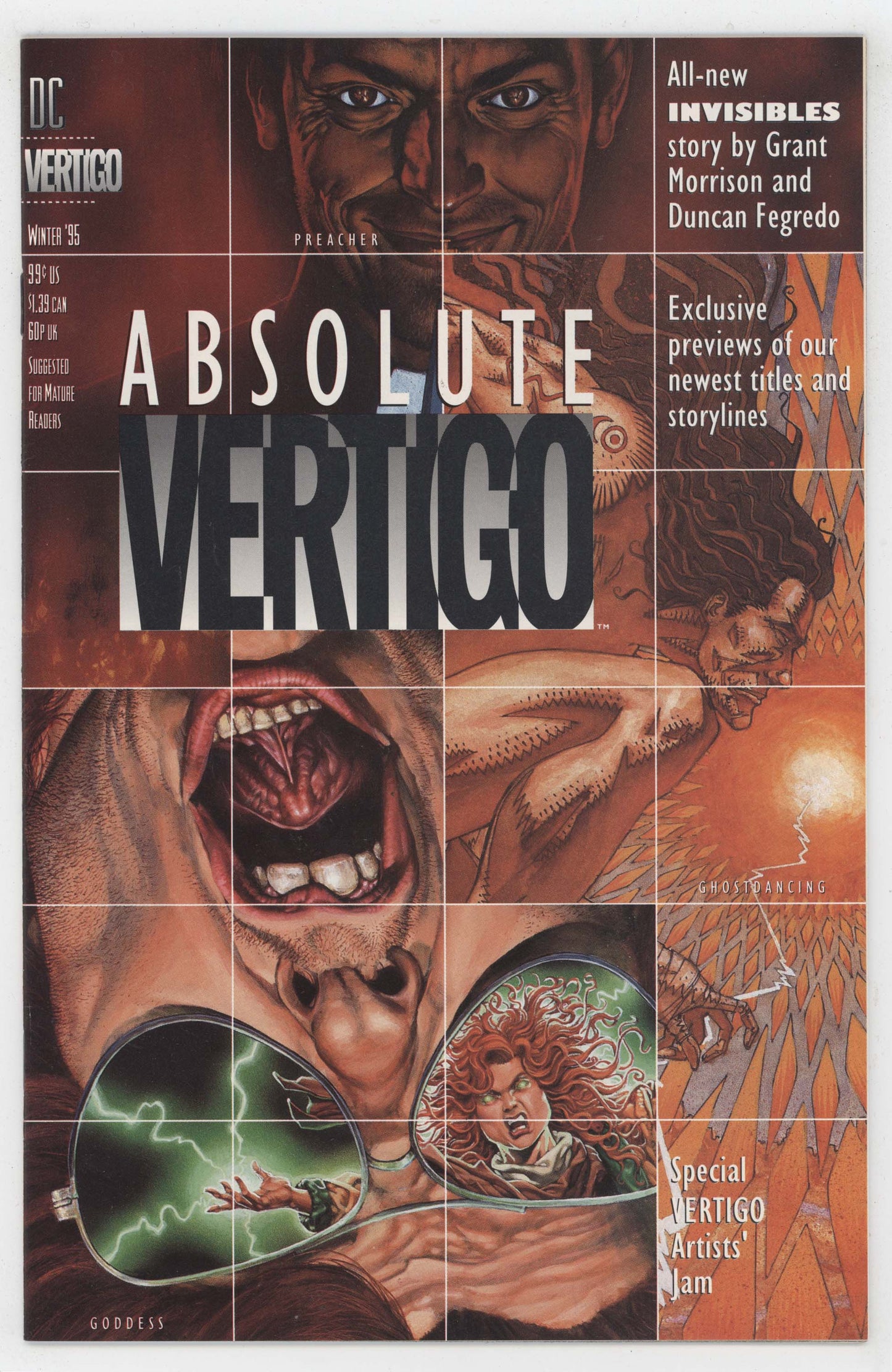 Absolute Vertigo 1 DC 1995 NM 1st Preacher Garth Ennis Invisibles