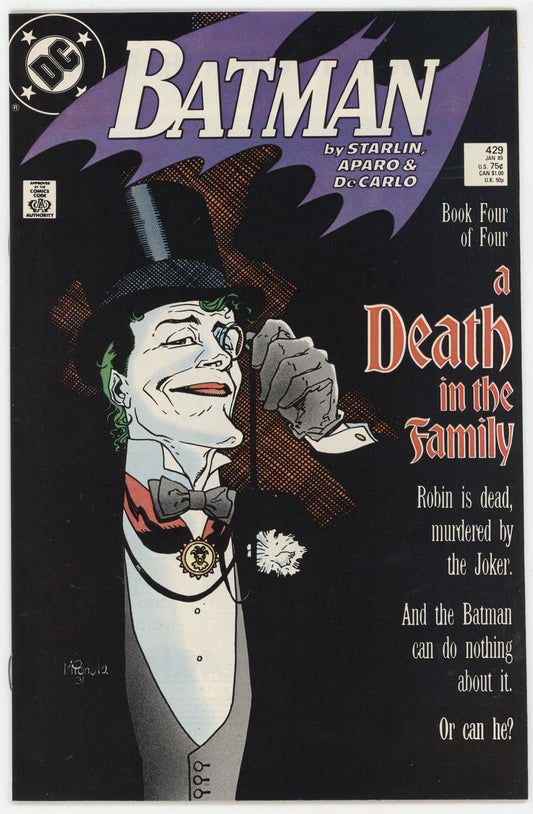 Batman 429 DC 1989 NM Mike Mignola A Death In The Family 3 Joker
