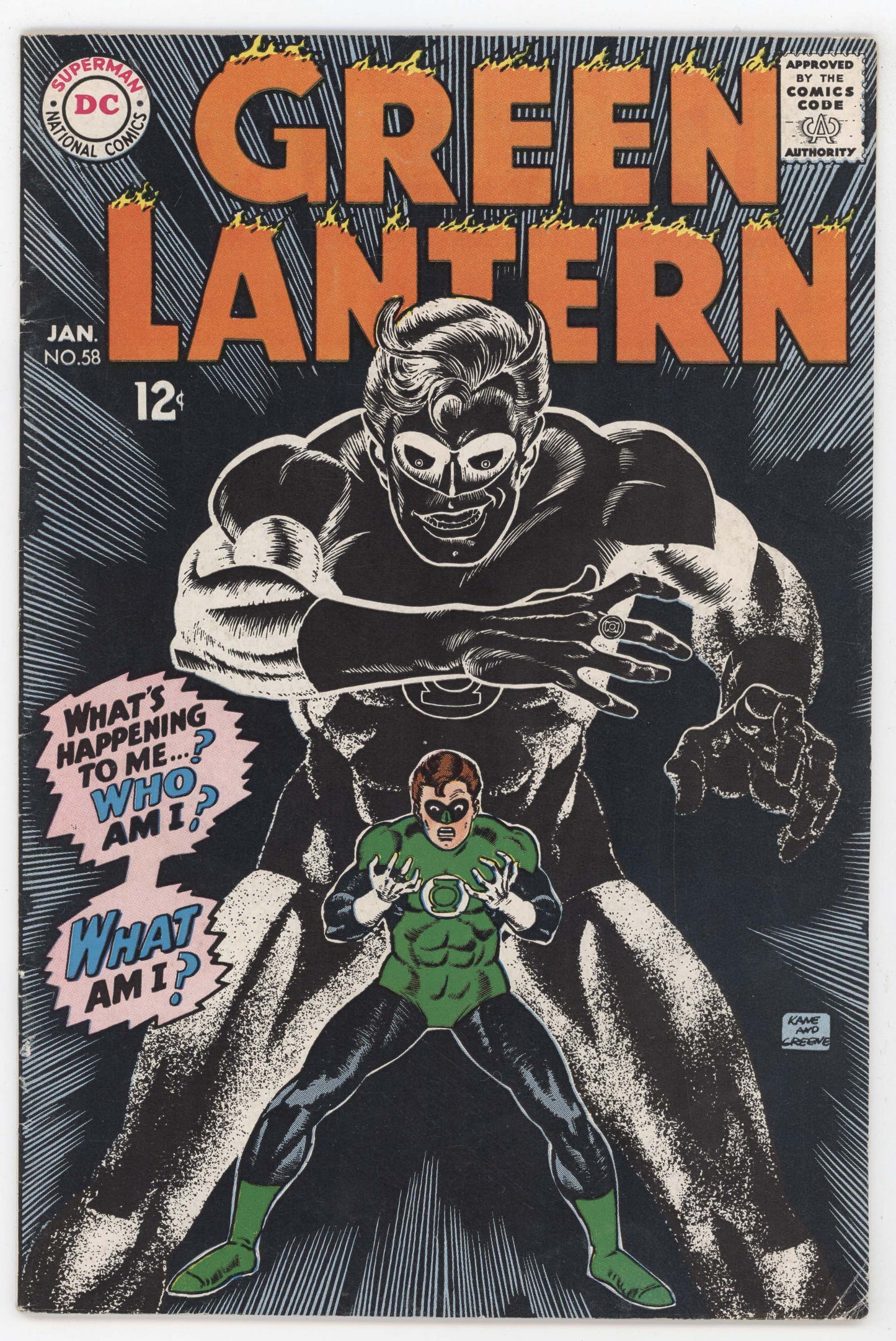 Green Lantern 58 DC 1968 FN VF Gil Kane Gardner Fox 1st Eve Doremus