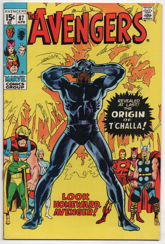 Avengers 87 Marvel 1971 FN VF Black Panther Thor Iron Man Scarlet Witch
