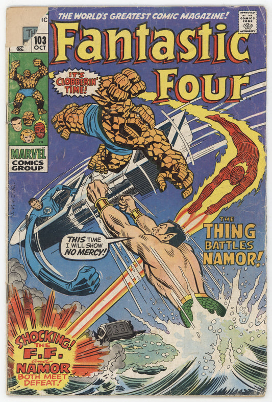 Fantastic Four 103 Marvel 1970 GD VG Namor Sub-Mariner Magneto Agatha Harkness