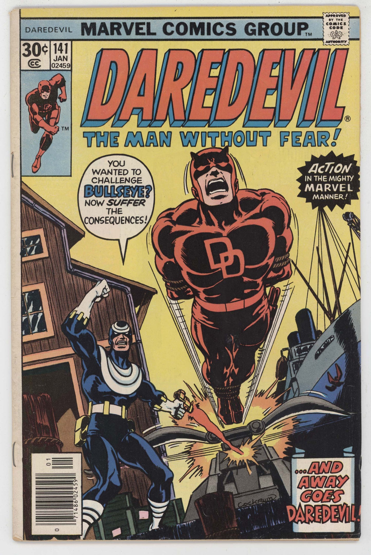Daredevil 141 Marvel 1977 FN 3rd Bullseye Dave Cockrum Marv Wolfman