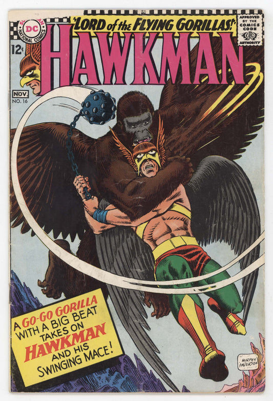 Hawkman 16 DC 1966 GD VG Murphy Anderson Gardner Fox Hawkgirl