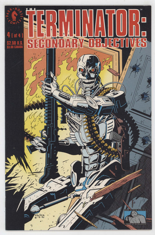 Terminator Secondary Objectives 4 Dark Horse 1991 NM Paul Gulacy GGA