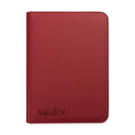 9 Pocket Exo-Tec Zip Binder : Metallic Red