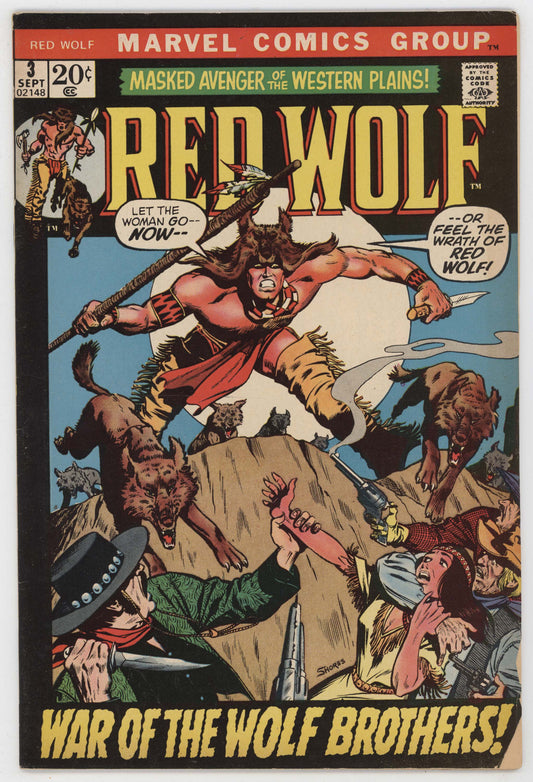 Red Wolf 3 Marvel 1972 VG Syd Shores Gardner Fox Roy Thomas