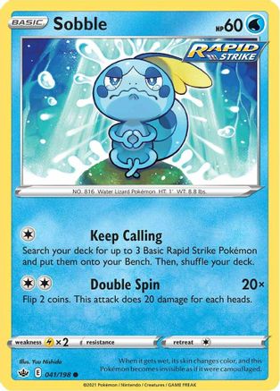 Sobble 041/198 - SWSH06 Chilling Reign
