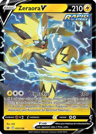 Zeraora V 053/198 - SWSH06 Chilling Reign Holofoil