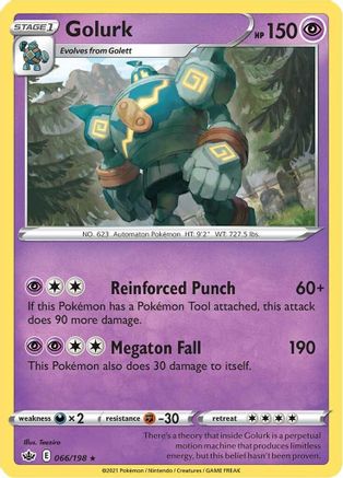 Golurk 066/198 - SWSH06 Chilling Reign Reverse Holofoil