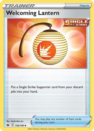 Welcoming Lantern 156/198 - SWSH06 Chilling Reign Reverse Holofoil