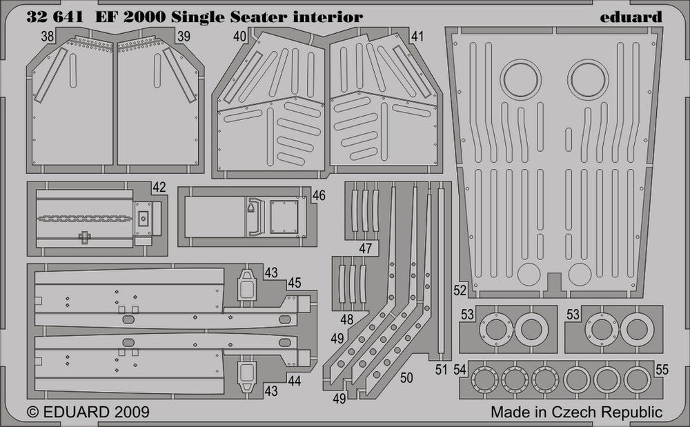 Eduard 32641 1/32 Aircraft- EF2000 Interior for TSM (Painted Self Adhesive)