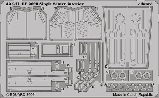 Eduard 32641 1/32 Aircraft- EF2000 Interior for TSM (Painted Self Adhesive)