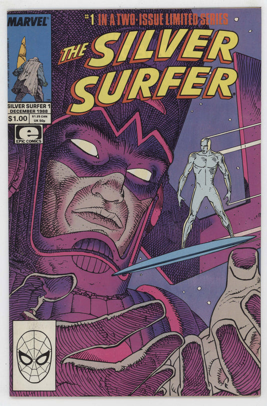 Silver Surfer 1 Marvel 1988 FN VF Parable Galactus Moebius Stan Lee