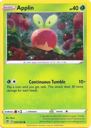 Applin (Cosmos Holo) 020/192 - Blister Exclusives Holofoil