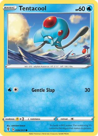 Tentacool 026/203 - SWSH07 Evolving Skies Reverse Holofoil