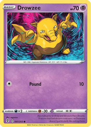 Drowzee 061/203 - SWSH07 Evolving Skies Reverse Holofoil