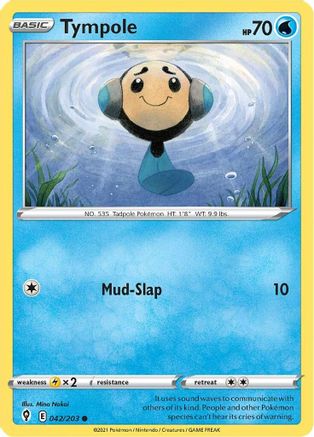 Tympole 042/203 - SWSH07 Evolving Skies Reverse Holofoil