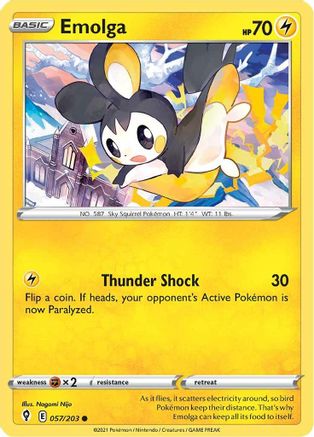 Emolga 057/203 - SWSH07 Evolving Skies Reverse Holofoil