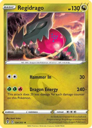 Regidrago 124/203 - SWSH07 Evolving Skies Holofoil - Golden Apple Comics