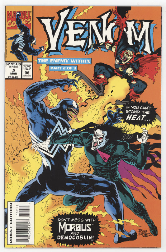 Venom Enemy Within 2 Marvel 1994 NM Bob McLeod Bruce Jones Morbius Demogoblin