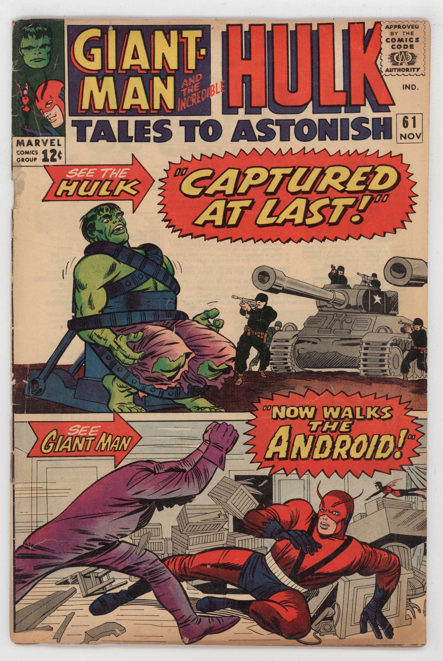 Tales To Astonish 61 Marvel 1964 VG Giant-Man Hulk 1st Glenn Talbot
