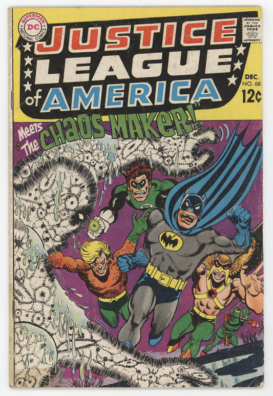 Justice League Of America 68 DC 1968 VG FN Batman Green Lantern Arrow Aquaman