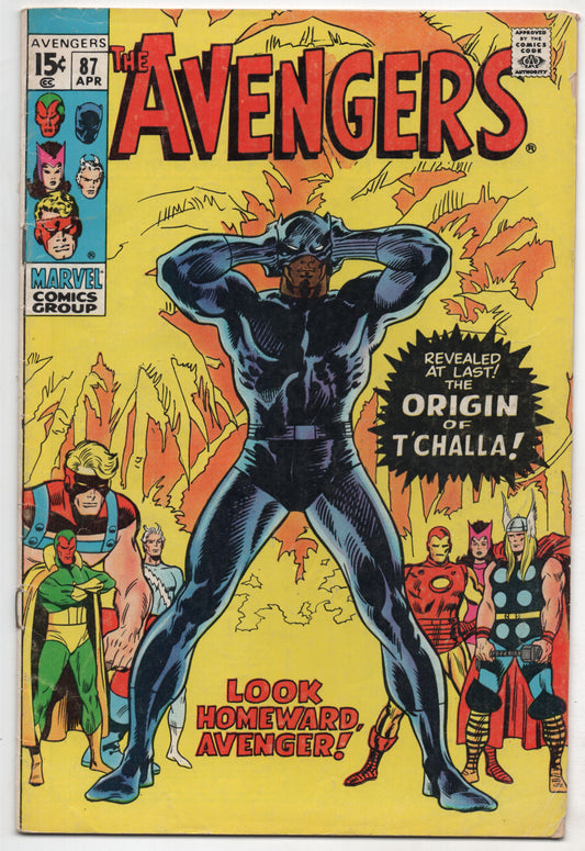 Avengers 87 Marvel 1971 VG Black Panther Thor Iron Man Scarlet Witch