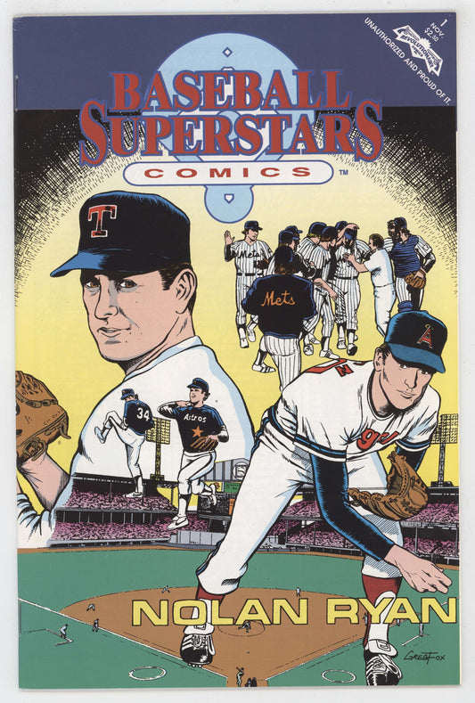 Baseball Superstars Comics 1 1991 Revolutionary VF Nolan Ryan Texas Rangers