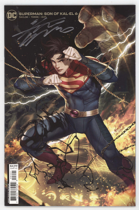 Superman: Son of Kal-EL #6 B Card Stock Signed by Inhyuk Lee COA DC