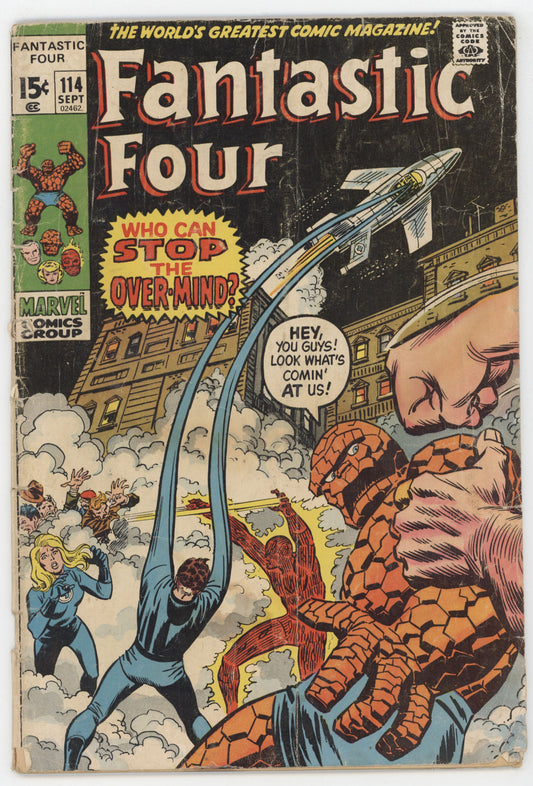 Fantastic Four 114 Marvel 1971 GD VG Overmind Watcher Agatha Harkness