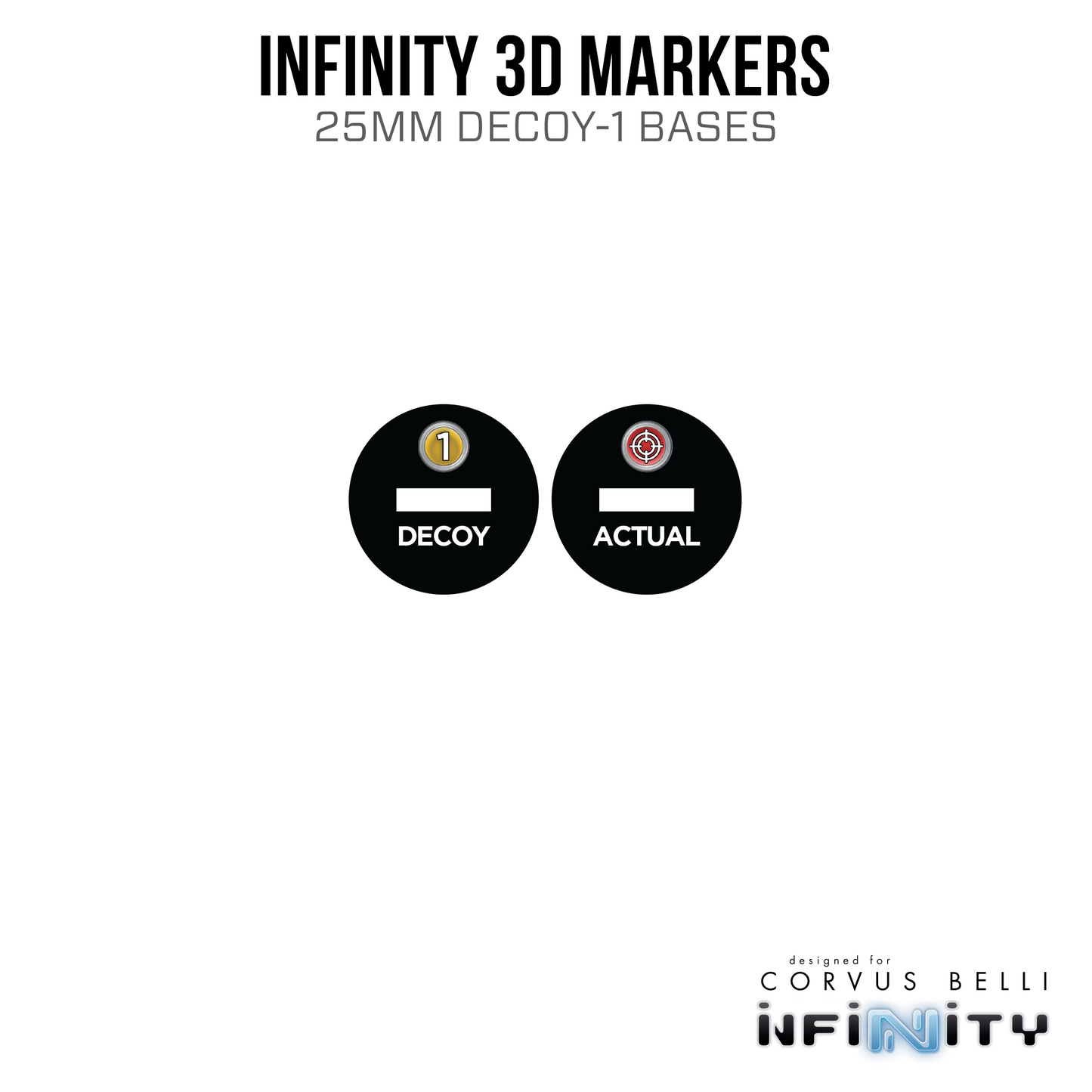 Infinity 3D Markers: Cadmus (25mm Cybermask, Decoy -1) - Golden Apple Comics