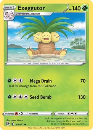 Exeggutor 002/172 - SWSH09 Brilliant Stars