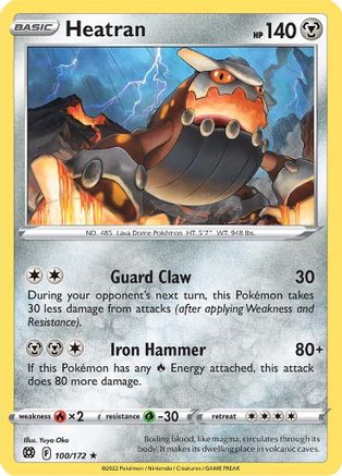 Heatran 100/172 - SWSH09 Brilliant Stars - Golden Apple Comics