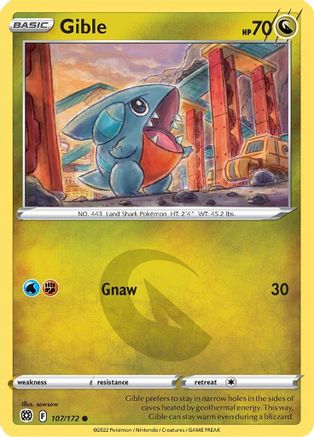 Gible 107/172 - SWSH09 Brilliant Stars