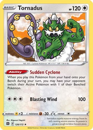 Tornadus 126/172 - SWSH09 Brilliant Stars Reverse Holofoil