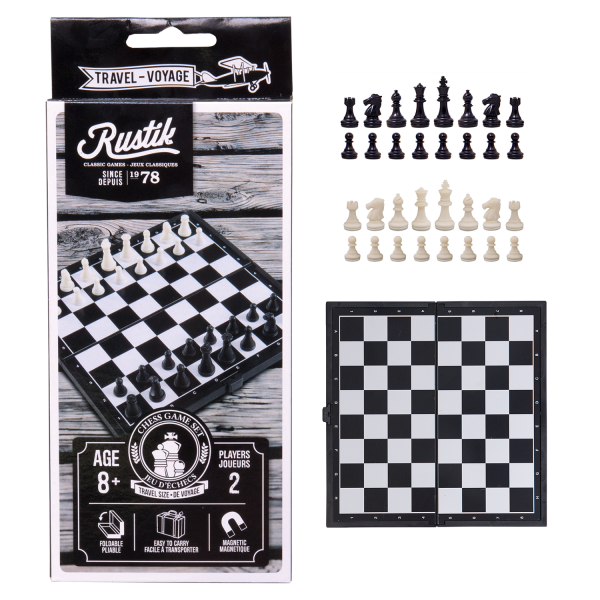 Travel Games: Rustik Foldable Magnetic Chess