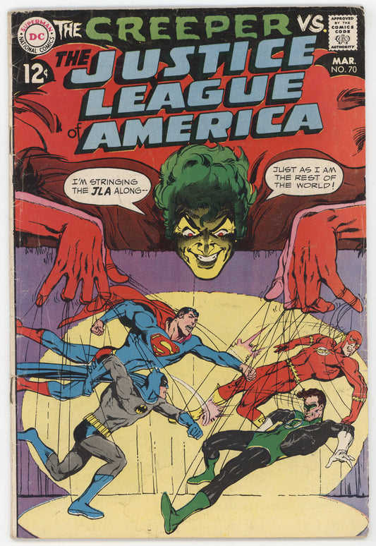 Justice League Of America 70 DC 1969 VG FN Batman Superman Flash Green Lantern