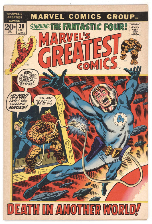 Marvels Greatest Comics 38 Marvel 1972 FN VF Fantastic Four 51 Negative Zone