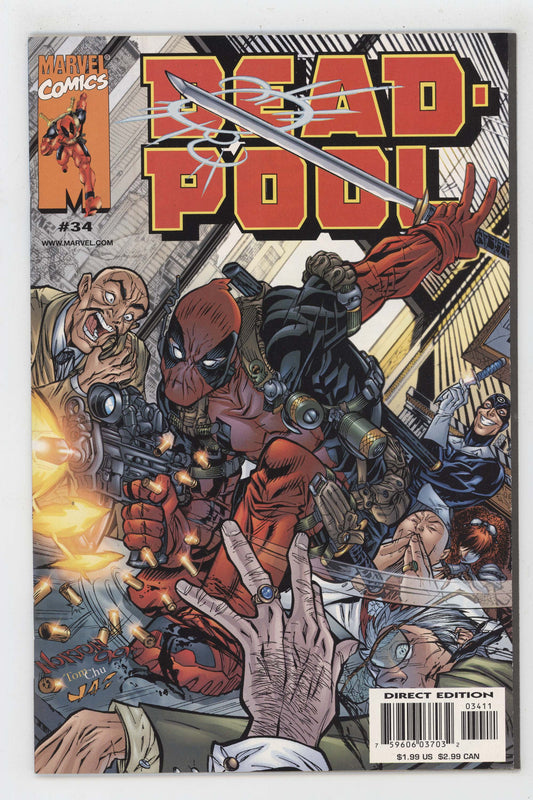 Deadpool 34 Marvel 1999 NM Christopher Priest Bulleye