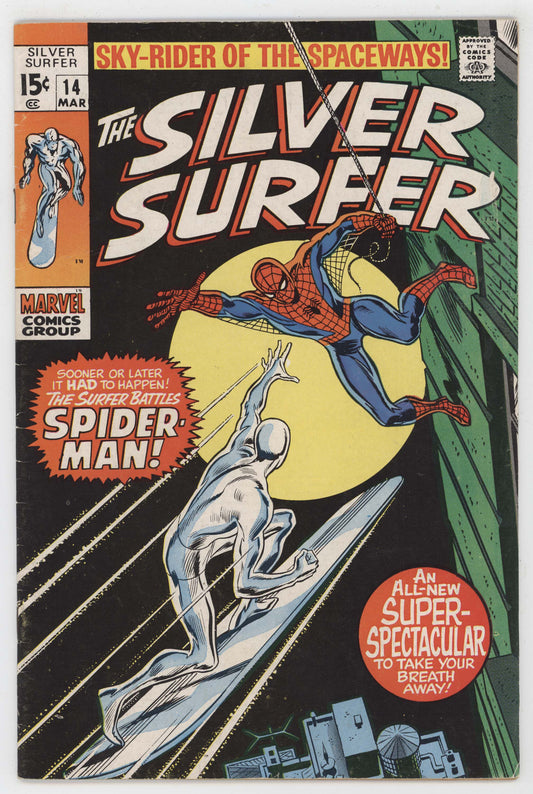 Silver Surfer 14 Marvel 1970 VG FN Spider-Man Stan Lee John Buscema