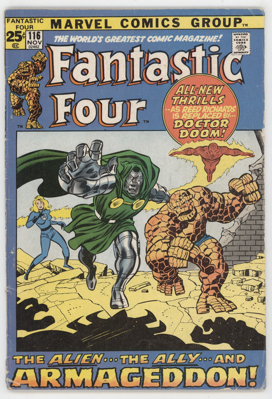 Fantastic Four 116 Marvel 1971 VG Doctor Doom Archie Goowin John Buscema