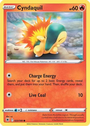 Cyndaquil 023/189 - SWSH10 Astral Radiance Reverse Holofoil