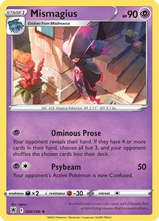 Mismagius 059/189 - SWSH10 Astral Radiance