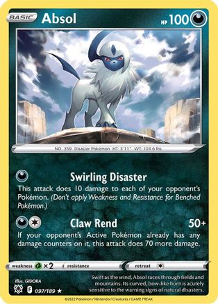 Absol 097/189 - SWSH10 Astral Radiance Holofoil