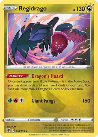Regidrago 118/189 - SWSH10 Astral Radiance Reverse Holofoil